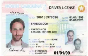North Carolina Polycarbonate Fake ID - Laser-Engraved Tar Heel Card