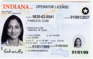Indiana Fake ID - Scannable, UV-Tested Card