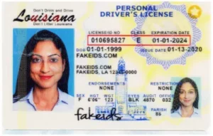Louisiana Fake ID - Printed and Laminated Scannable Card