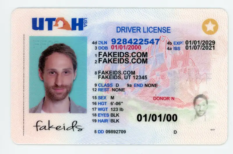 Utah Polycarbonate Fake ID - Real State-Grade Material